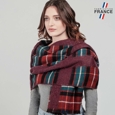 Châle Léger En Alpaga Et Soie : Couleur Blanc Ivoire Marbré Gris - Ma Zone Québec