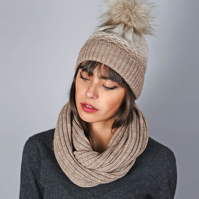 Acheter Bonnet polaire Warm Plus avec une écharpe en un automne et en hiver  Riding Cold Wind Cotton Hat