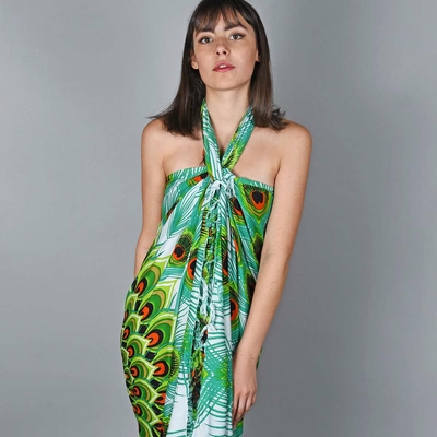 Paréo Batik Pavao Paréos Baisers Salés en coloris Vert Femme Vêtements Articles de plage et maillots de bain Paréos 