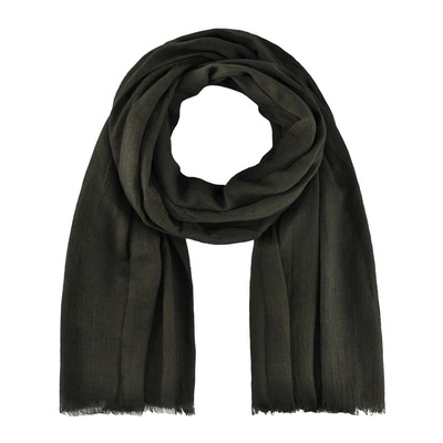 Foulard Chèche Homme Gris Rayé Blanc - 180x80cm - Viscose - Neuf