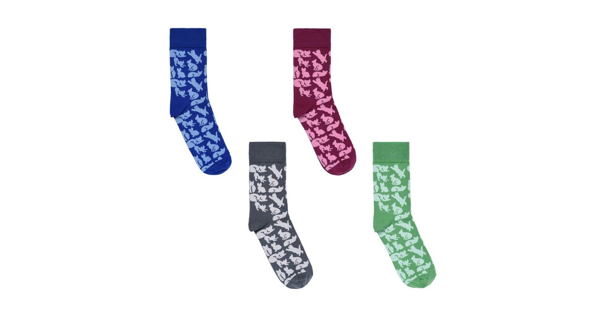 Billybelt - Chaussettes rayé rose et kaki kiss | Atelier Kumo