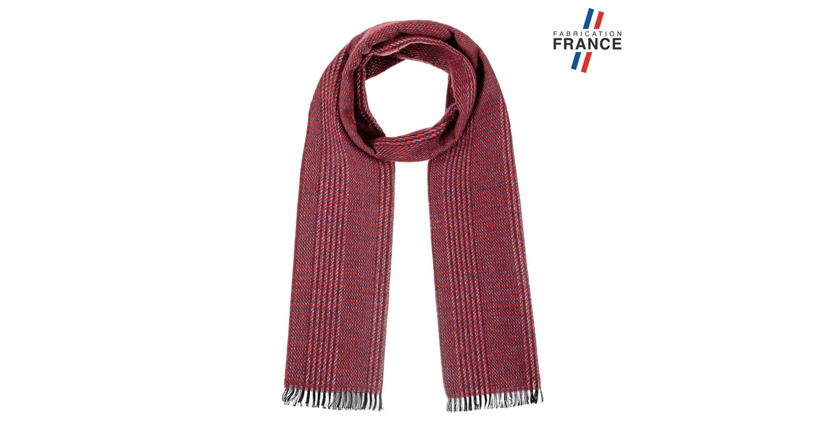 Echarpe polaire motifs bordeaux - Un grand marché