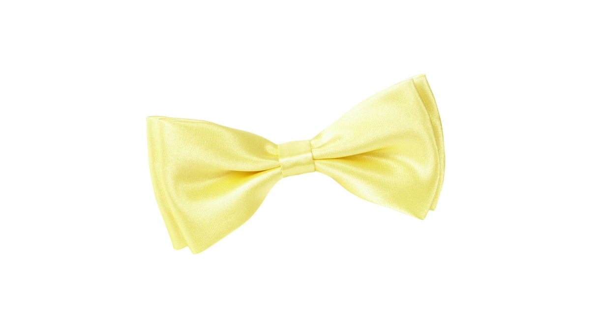 Noeud Papillon CLJ Jaune Poussin – Microfibre, 11.5x6cm, Style Dandy