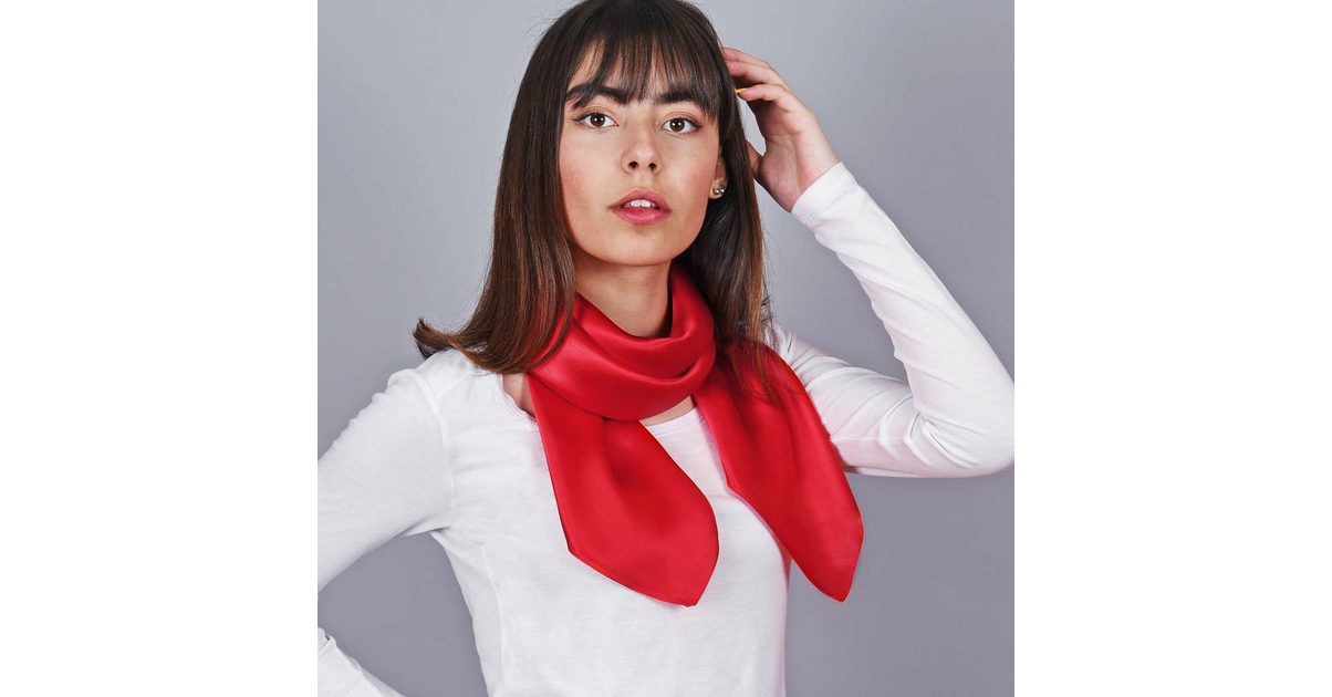 Superbe Foulard Carré Vintage 100% Soie - Gris Et Rose, Motif Bandana