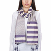 foulard-femme-pompons-violet--AT-04668