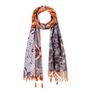 foulard-femme-avec-pompons-orange--AT-06421