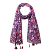 foulard-a-pompons-femme-violet-en-coton--AT-06425