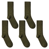 CH-00588_A12-1--_Lot-5-paires-de-chaussettes-homme-vert-kaki-unies