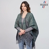 Poncho-femme-motif-tartan-vert-gris-fabrication-france--AT-06538_W12-1FR