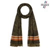 AT-06914_F12-1FR_Echarpe-finition-fils-motif-vegetal-vert-kaki-fabriquee-en-France
