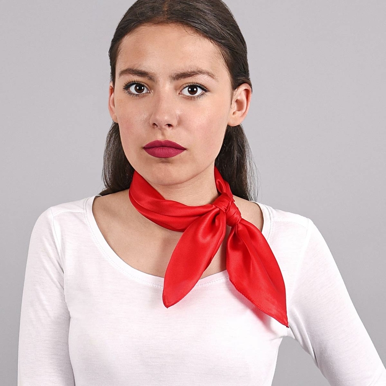 Carré de soie Piccolo rouge