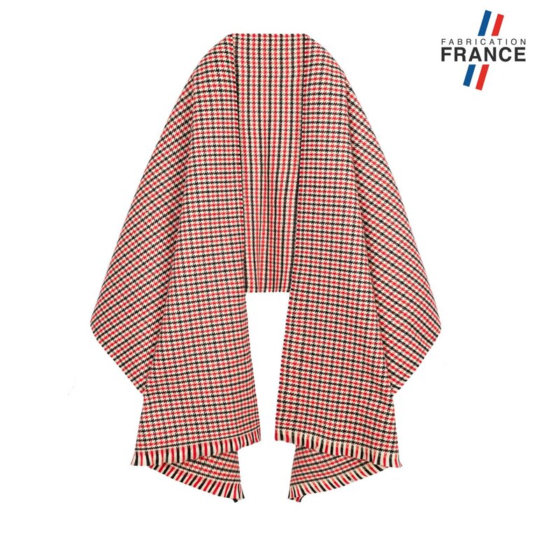 Foulard/Châle Franco Ferrari - Rouge - Laine, Soie, Lin - 75x24 Pouces - Occasion Très Bon état