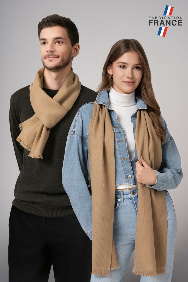 Écharpe Femme Beige Et Or - Neuve Avec étiquettes
