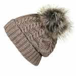 bonnet-femme-pompon-taupe--CP-01544
