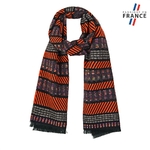 echarpe-orange-surpiqures-fabrication-française-AT-05674