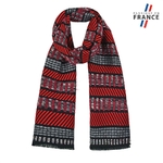 echarpe-rouge-surpiqures-fabrique-en-france-AT-05675