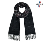 echarpe-noire-rayures-fabrication-française-AT-05753