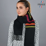 echarpe-rayures-noire-label-france-AT-05636