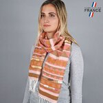 echarpe-femme-orange-corail-fabrique-en-france-AT-05724