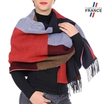 Chale-femme-patchwork-rouge-bleu-AT-05525