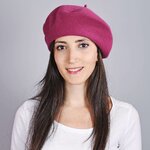_Beret-femme-rose-framboise