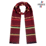 Echarpe-francaise-damier-rouge-AT-06235
