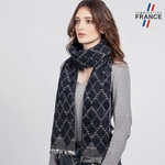 Echarpe-femme-motif-losanges-marine-made-in-france--AT-06503_W12-1FR