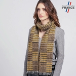 Echarpe-femme-motif-tartan-jaune-beige-made-in-france--AT-06519_W12-1FR