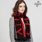Echarpe-femme-motif-fantaisie-rouge-fabrication-francaise--AT-06526_W12-1FR