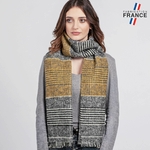 Echarpe-femme-motif-tartan-jaune-fabrication-francaise--AT-06675_W12-1FR