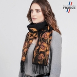 Echarpe-femme-motif-floral-orange-made-in-france--AT-06696_W12-1FR