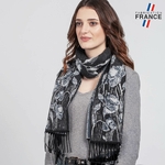 Echarpe-femme-motif-floral-grise-fabrication-francaise--AT-06699_W12-1FR