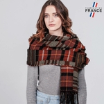Chale-hiver-motif-carreaux-rouge-made-in-france