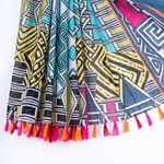 Cheche-echarpe-coton-femme-pompons-multicolore---AT-06813