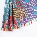 Cheche-leger-bleu-pompons-elegant--AT-06814