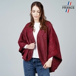 Poncho-femme-motif-tartan-rouge-bordeaux-made-in-France-AT-06159