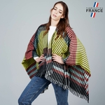 Poncho-femme-rayures-jaune-fabrication-francaise--AT-06542_W12-1FR