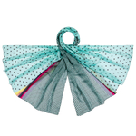 etole-soie-a-pois-vert-aqua-AT-06380