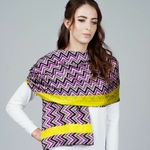 Etole-soie-femme-violette-et-jaune-AT-06381
