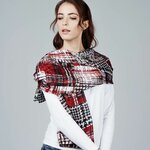 etole-soie-femme-motif-pied-de-poule-rouge-noir-AT-06382