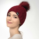 Bonnet-femme-pompon-rouge-fonce--CP-01725