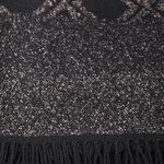Poncho-femme-franges-noir-beige--AT-04779