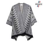 Poncho-femme-geometrique-gris--AT-03748
