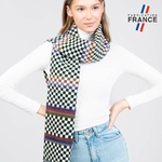 Echarpe-femme-gris-motif-damier-fabriquee-en-France--AT-06233_W1_12x12-FR