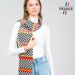 Echarpe-femme-multicolore-motif-damier-fabriquee-en-France--AT-06236_W1_12x12-FR