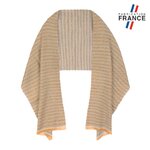 Chale-laine-merinos-beige-orange-a-rayures-made-in-France--AT-06940_F1_12x12bFR