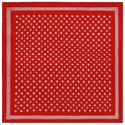 Foulard Carré En Soie 100% Signé 'Moro' - Motifs Fleurs De Lys - Vintage, Très Bon état