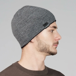Bonnet Bleu Marine Hologramme Paris, Taille Unique, Acrylique, Neuf Homme