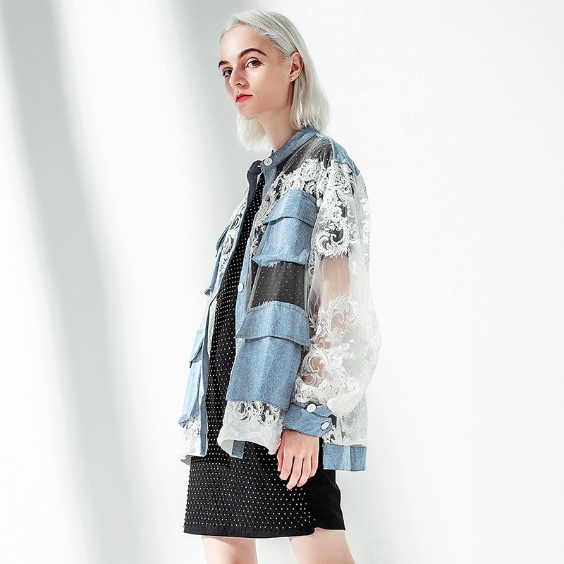 EAM-2019-New-Spring-Summer-Stand-Collar-Long-Sleeve-Blue-Denim-Lace-Split-Joint-Big