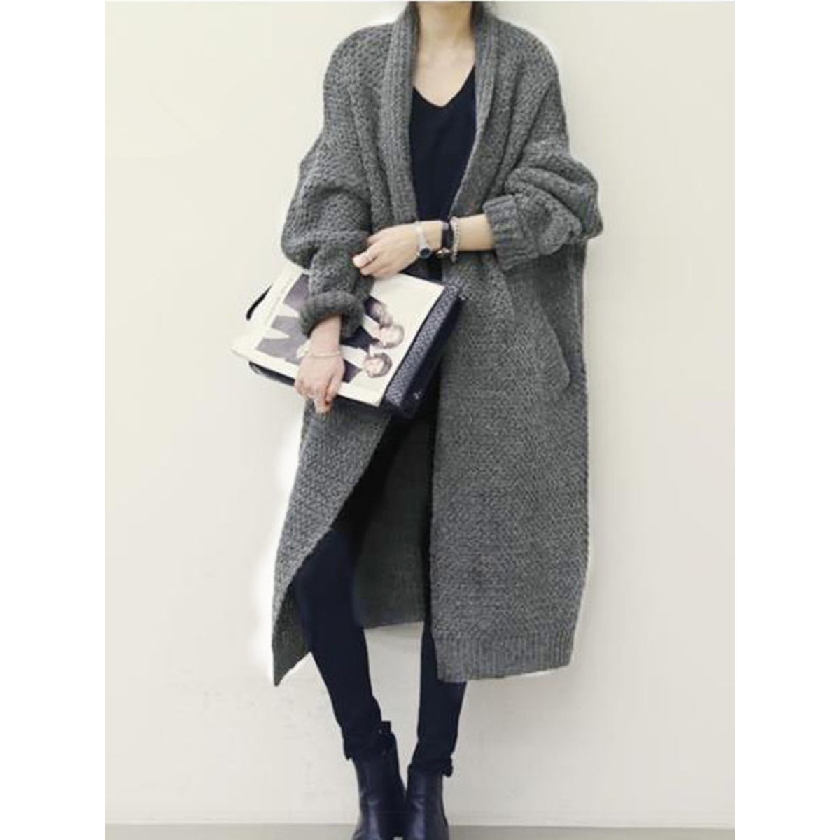 Long Cardigan Loose Oversized KORNY 3 Coloris